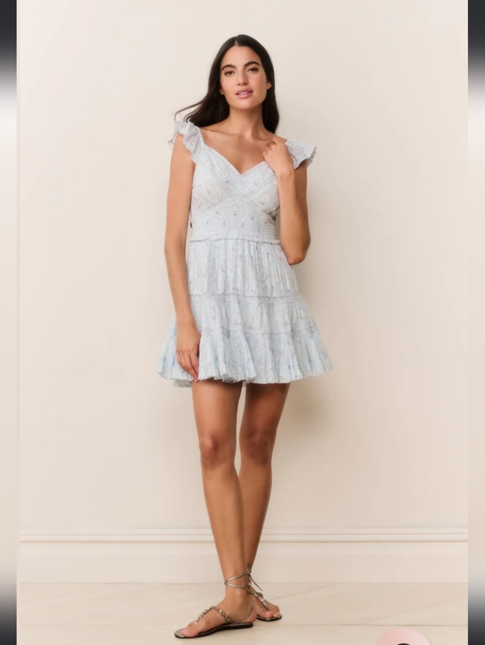 LoveShackFancy Presline Dress Snowdrop Blue